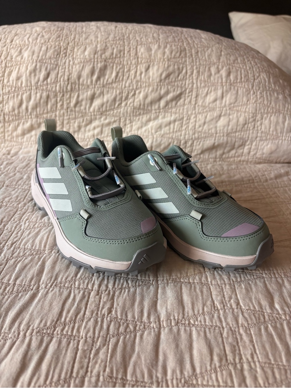 Adidas Terrex Kids 13K Trail Hiking Shoes Green Lavender New Unworn